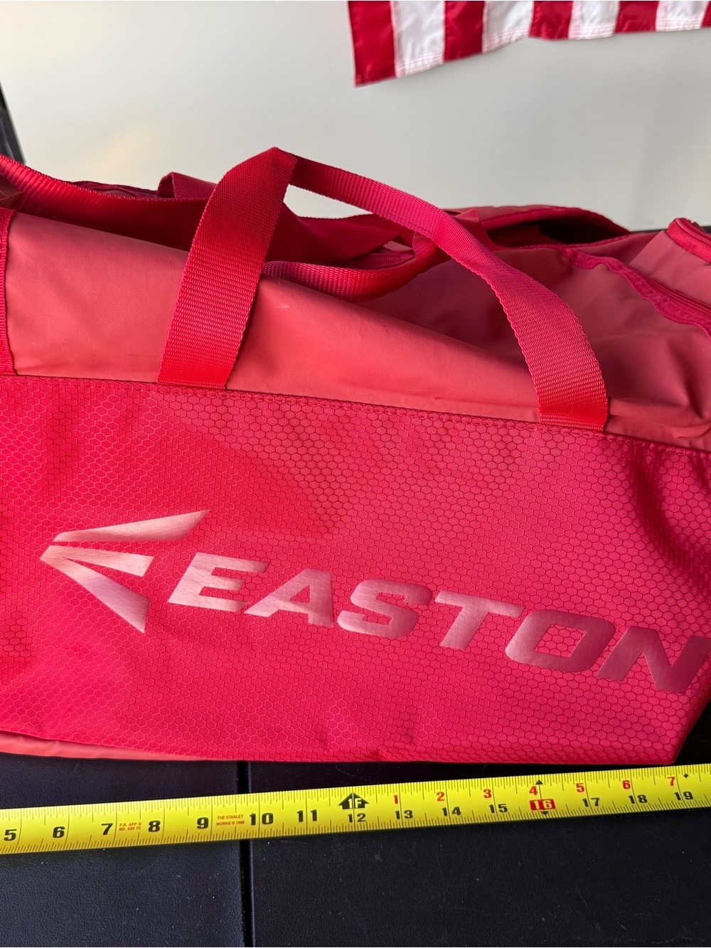 Easton Bright Red Men’s Duffel Bag with Logo